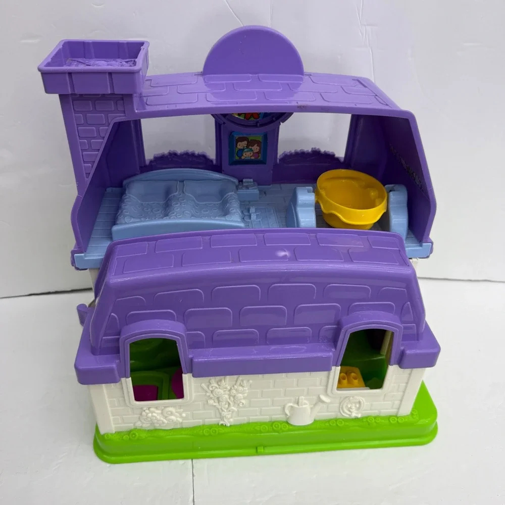 Fisher-Price Little People Happy Sounds Home Kids OS Purple White P3329 House